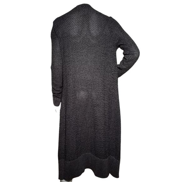 Cabi Lara Duster Cardigan Gray Black Knit Longline Sweater | Size M Style #3166 - Picture 4 of 8